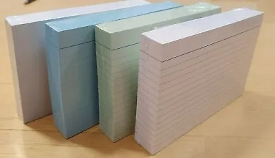 £3.99 • Buy Record / Index Cards 6  X 4  / 8  X 5   White, Coloured And Plain.  Packed 100's