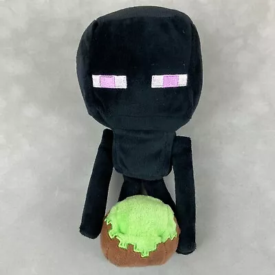 JINX Mojang Minecraft Enderman W/ Grass Dirt Block Happy Explorer 9  Plush Toy • $9.99