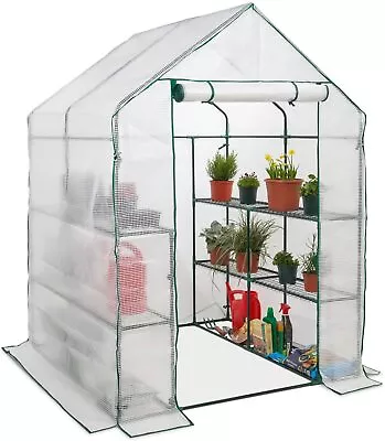 £36.95 • Buy Greenhouse PVC Plastic Garden Grow Green House With Shelves Walk In
