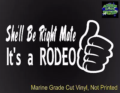 RODEO 4x4 Dual Cab Ute Canopy Car Funny Stickers 200mm • $6.90