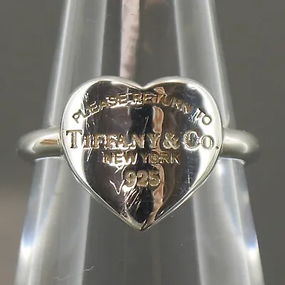 £159.55 • Buy Authentic Tiffany & Co. Return To Tiffany Heart Ring 925 US:5.75 #f82418
