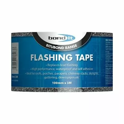 100mm X 3m Flashing Tape Flashband Self Adhesive Roof Felt Seals Leaks Lead • £8.99