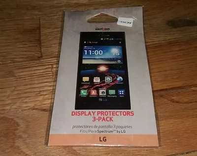 Verizon Cell Phone Smart Display Protectors 3-Pack Spectrum By LG Para NEW HTF  • $9.98