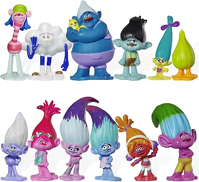 12PCS Troll Toys Troll Doll Cake Decorations 1.6 -2.8 Mini Troll Action Action • $14.88