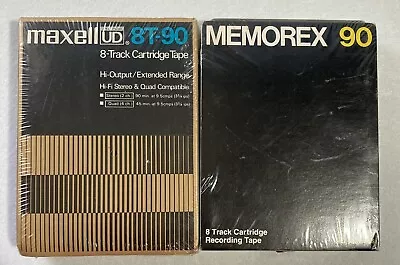 Maxell And Memorex 8 Track Blank Tape 90 Minute (Lot Of 2) • $23.50