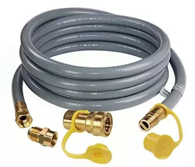 12 Feet 1/2 Inch Id Natural Gas Grill Hose With Quick Connect Fittings Assembly  • $54.16