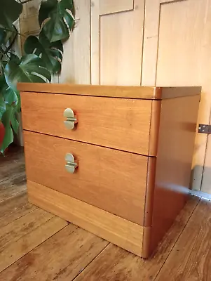 £155 • Buy Stag Bedside Unit Chest Of Drawers Mid-century Retro Design In Teak