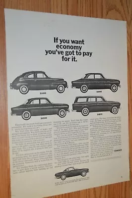 1963 Volvo / P1800 Original Large Vintage Advertisement Print Ad 63 P 1800 • $14.99