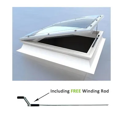 £469 • Buy Mardome Polycarbonate Window Rooflight, Manual Opening Flat Roof Dome Skylight