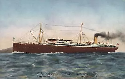 VINTAGE Matson Navigation Company SS Matsonia POSTCARD San Francisco To Hawaii • $9.90