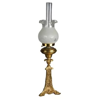 Antique Cornelius School Gilt Bronze Solar Lamp With Cut Glass Shade C1840 • $760