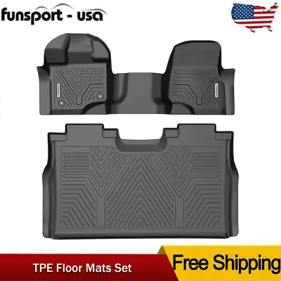 For 2015-2023 Ford F-150 Super Crew Cab Floor Mats Liner All Weather F+R TPE Set • $79.99