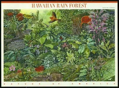 $14.95 • Buy Hawaiian Rain Forest Nature Series Sheet Of Ten 44 Cent Stamps Scott 4474