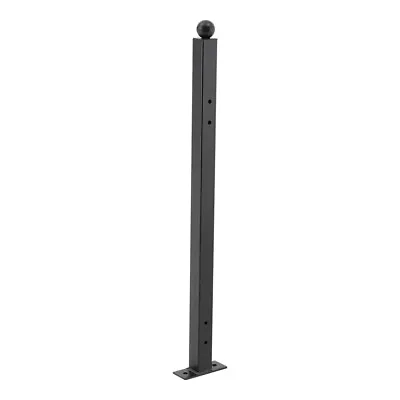 Wrought Iron Square Round End Garden Fence Post 1m Tall Gate Railing Post New • £35.95