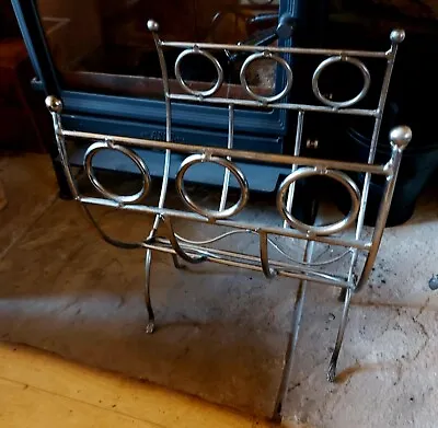 Arts And Crafts Log Holder Antique Wrought Iron Log Basket  Excellent Condition  • £65