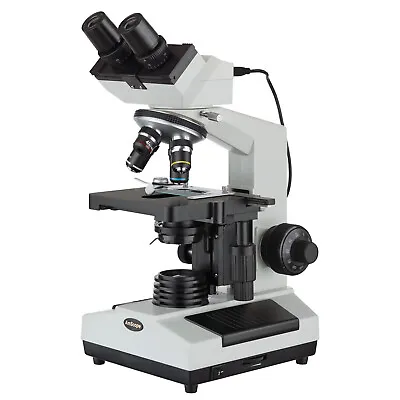 AmScope 40-2000x Digital Binocular Compound Microscope + Built-in 3MP USB Camera • $437.99