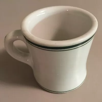 Near-antique Alliance Vitrified China Company AVCO Green Striped Coffee Mug Cup • $25