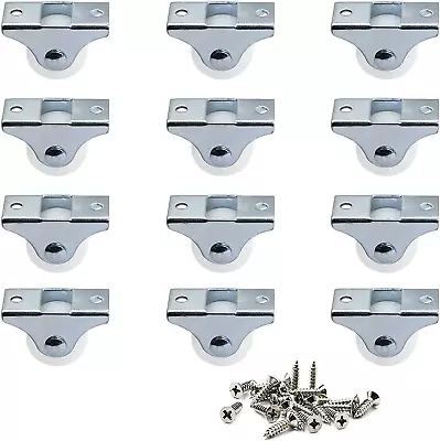 Luomorgo 12 Pack 1 Caster Wheels Rigid Fixed Non Swivel Casters With Metal Top • $10.78