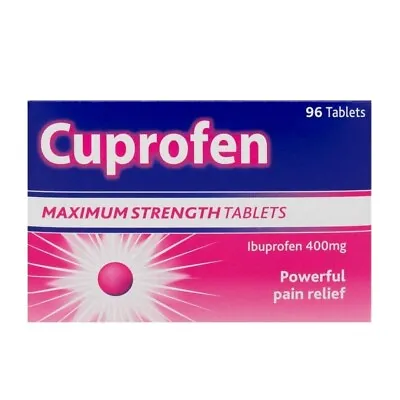 Cuprofen Maximum Strength 400mg Tablets 96 - (MAX 1 PER ORDER) Pain Relief. • £11.95