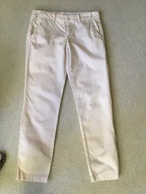 J. Crew Khaki Pants Size 8 City Fit 4 Pocket Flat Front Ankle Lengthstraight • $15.95