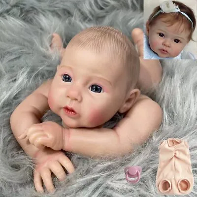 20  Painted Reborn Doll Kit Raven With Cloth Body Unassembled DIY Doll Parts Toy • £37.08