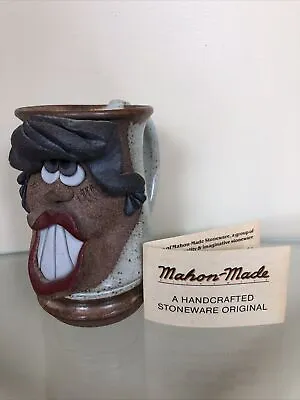 Vintage Ugly Face Mug Mahon Made Stoneware Pottery New Handcrafted • $18.99