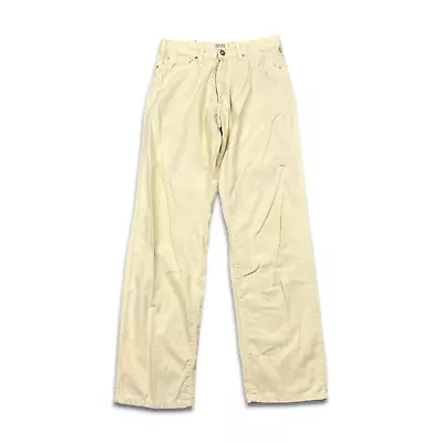 Vintage 90s Versace Jeans Couture Pants - Mens 30x31 Beige • $55.24