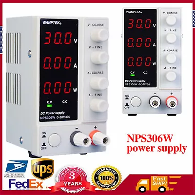 Lab Digital DC Stable Power Supply Voltage Variable Adjustable NPS306W 30V 6A US • $57.95