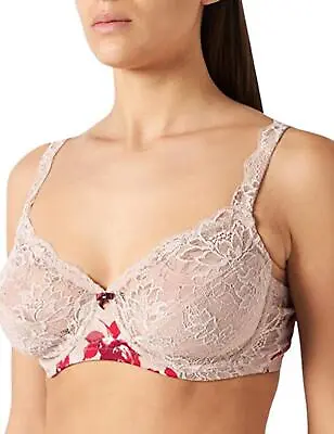 £17.50 • Buy Triumph Amourette Allure Padded Bra 10205576 Underwired Lace Bras Red Light