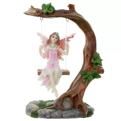 Flower Fairy On A Swing Colourful Decorative Glitter Ornament Gift Boxed 14cm • £9.99