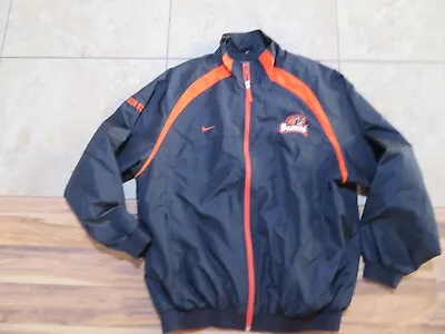 VTG NIKE Oregon State Beavers Jacket Track Windbreaker Clima-Fit Black Orange L • $29.99