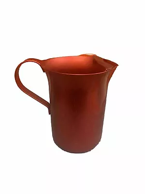 Vtg MC Anodized Aluminum Pitcher Red Water Tea Drinking Metal Handle • $21.95