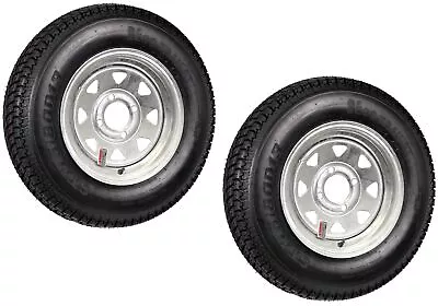 2-Pack Trailer Tire On Rim ST175/80D13 13 In. LRC 4 Lug Galvanized Spoke Wheel • $215.96