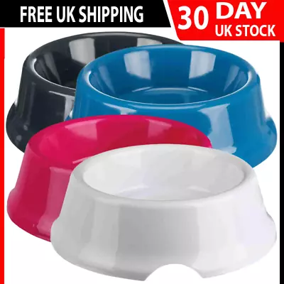 £4.99 • Buy Puppy Dog Pet Cat Food Feeding Weaning Plastic  Feeder Bowl Dish Assorted Colour