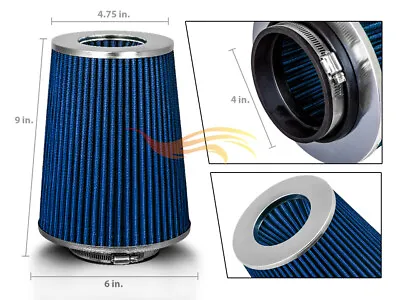 4 Inches 102 Mm Cold Air Intake Cone Truck Long Filter 4  NEW BLUE Dodge • $471.59