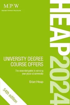 HEAP 2024: University Degree Course Offers By Heap Brian NEW Book FREE & FAST • £50.25