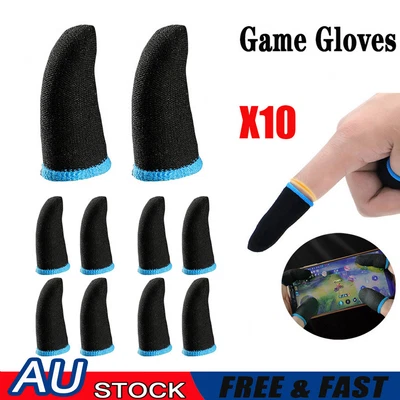 $9.49 • Buy 10x Phone Mobile Game Finger Sleeve Thumb Gloves Sweatproof Gamer For PUBG COD