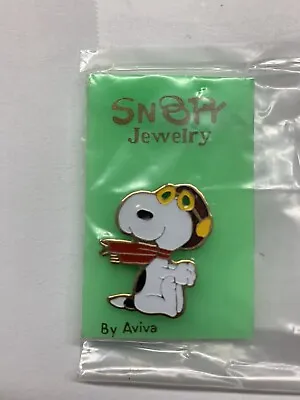 Vintage 80's Peanuts Snoopy Red Baron Flying Ace Aviator Pin  • $9.95