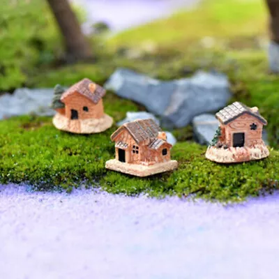 Mini Dollhouse Stone House Resin Decorations For Home And Garden DIY • $5.99
