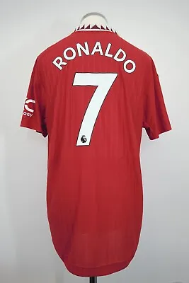 Manchester United Home Authentic Player Shirt Large 2022/2023 RONALDO 7 • £69.99