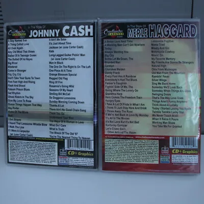 KARAOKE CD+G CHARTBUSTER MERLE HAGGARD+ JOHNNY CASH NEW IN BOX With Song List • $39.99