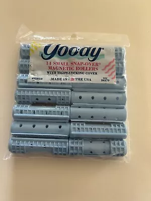 Vtg Goody 14 Small Snap-Over Magnetic Hair Rollers Blue 9565/3 • $8.75