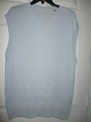 Alex Cannon Light Blue Cotton Knit Sweater Vest Large Men • $11