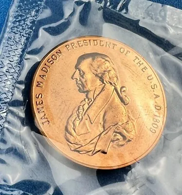 🔥 The Official Medals Of America's Presidents James Madison Bronze Token • $14.95