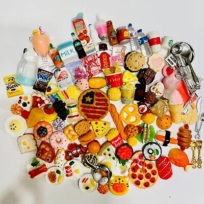 You Pick 10 Pcs- Dollhouse Tiny Mini Miniature Barbie LPS LOL Food Drinks Mix • $10.99