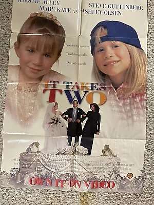 1994  It Takes Two  Original  Movie Poster 27 X40  Mary Kate & Ashley Olsen • $8.45