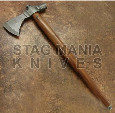 Hand Forged Damascus Steel Hunting TomahawkHatchet Viking Axe Smoke Fuctional • $149.99