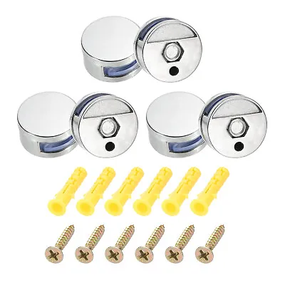 Mirror Holders Clips 6Pcs Mirror Mounting Clips For 5-8mm Glass(27mm Silver) • £11.07