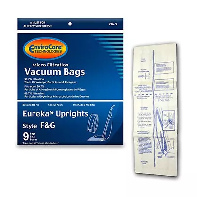 Type F And G Eureka Vacuum Cleaner Replacement Bag (9 Pack) Eureka F&G Bags (9pk • $13.99