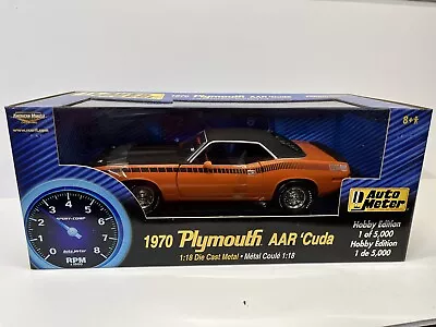 American Muscle Auto Meter 1970 Plymouth Aar Cuda Orange 1/18 Scale  1 Of 5000 • $94.44